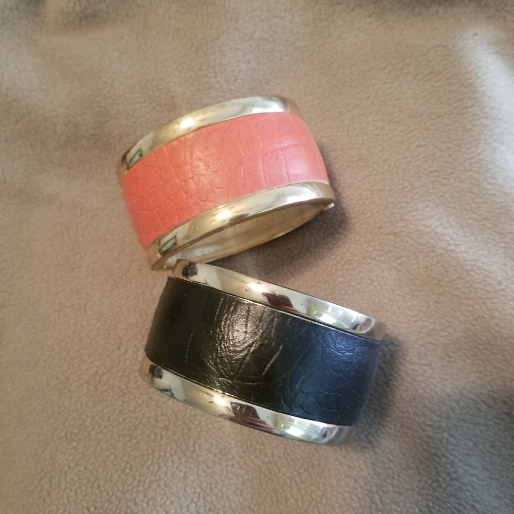 Leather & Gold Bracelets